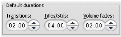 PINNACLE STUDIO 10 PLUS - Default durations - 1