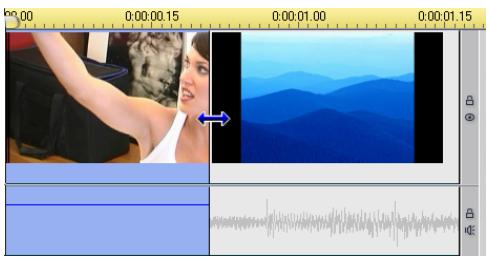 PINNACLE STUDIO 10 PLUS - To perform an L-cut: - 1