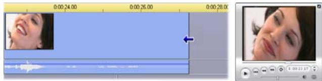 PINNACLE STUDIO 10 PLUS - To trim a single clip on the Timeline: - 2
