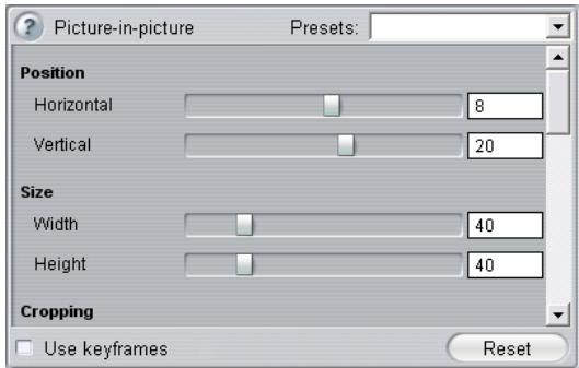 PINNACLE STUDIO 10 PLUS - The PIP effect interface - 1