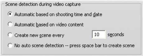 PINNACLE STUDIO 10 PLUS - Scene detection during video capture - 1