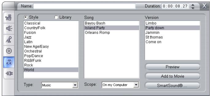 PINNACLE STUDIO 10 PLUS - The SmartSound tool - 1