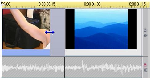 PINNACLE STUDIO 10 PLUS - To perform an L-cut: - 2
