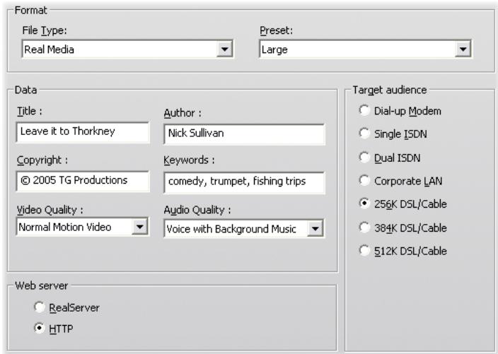 PINNACLE STUDIO 10 PLUS - Make Real Media file settings - 1