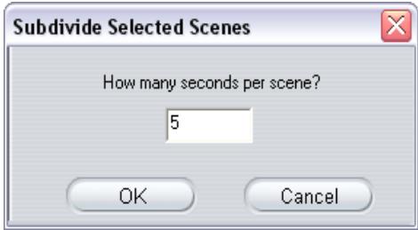 PINNACLE STUDIO 10 PLUS - To subdivide scenes in the Album: - 1