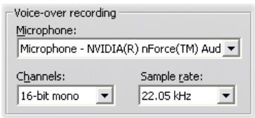 PINNACLE STUDIO 10 PLUS - Voice-over recording options - 1