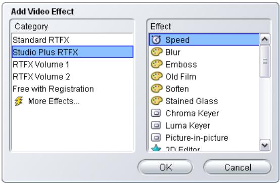 PINNACLE STUDIO 10 PLUS - Adding and deleting effects - 2