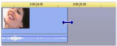 PINNACLE STUDIO 10 PLUS - To trim a single clip on the Timeline: - 3