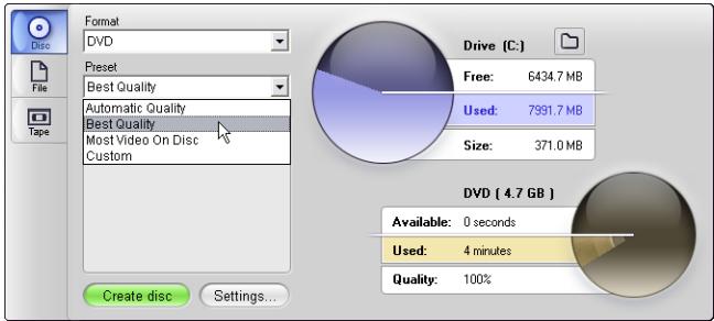 PINNACLE STUDIO 10 PLUS - To output your movie to disc, or to a DVD image: - 1
