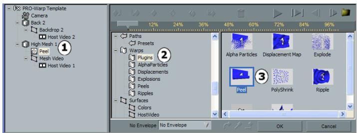 PINNACLE HOLLYWOOD FX V5 - To attach the Peel Plugin: - 1