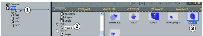 PINNACLE HOLLYWOOD FX V5 - To set 3D Text options: - 5