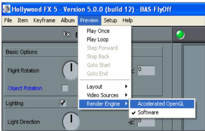 PINNACLE HOLLYWOOD FX V5.5 - Adjusting preview rendering performance - 1