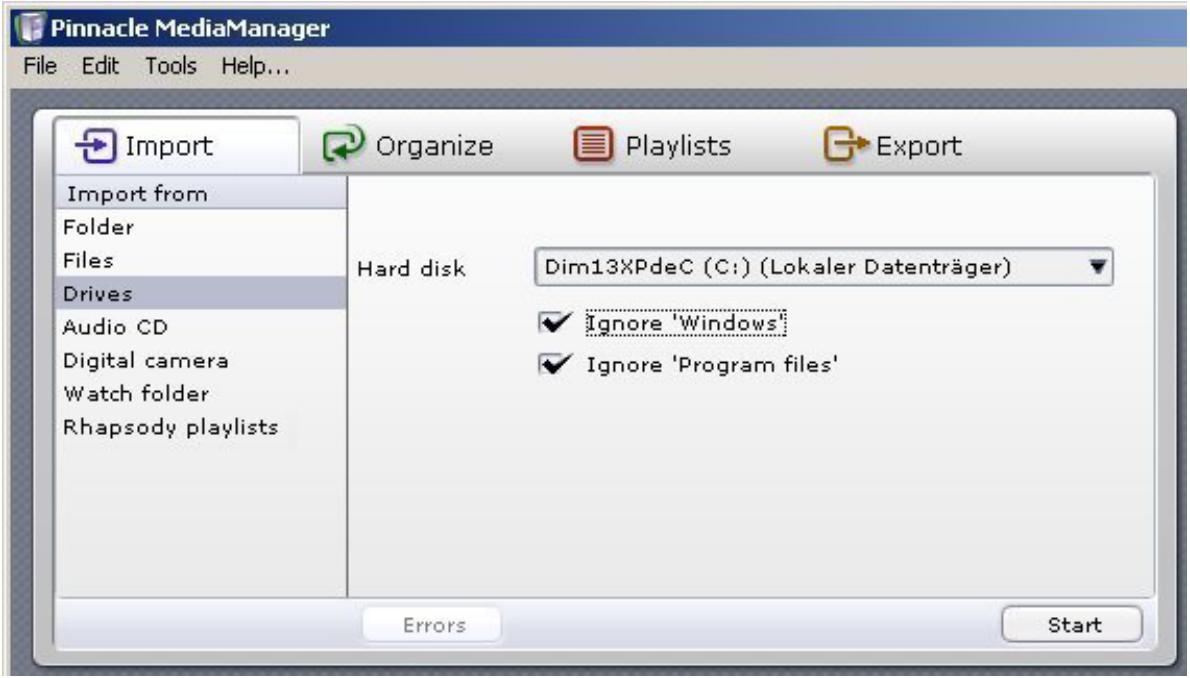 PINNACLE SHOWCENTER - Import - Drives - 1