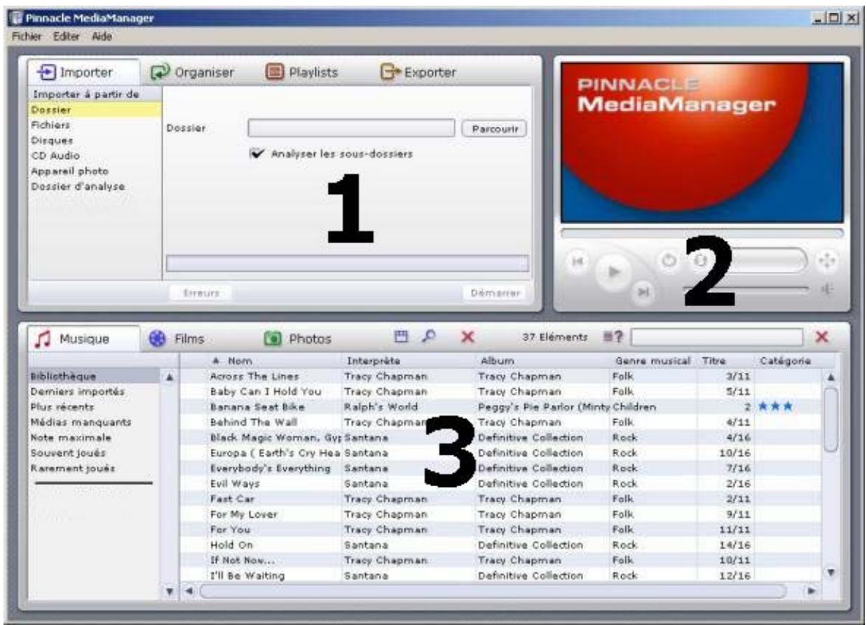 PINNACLE STUDIO 10 - La fenêtre d'accueil de l'application pinnacle mediamanager - 1