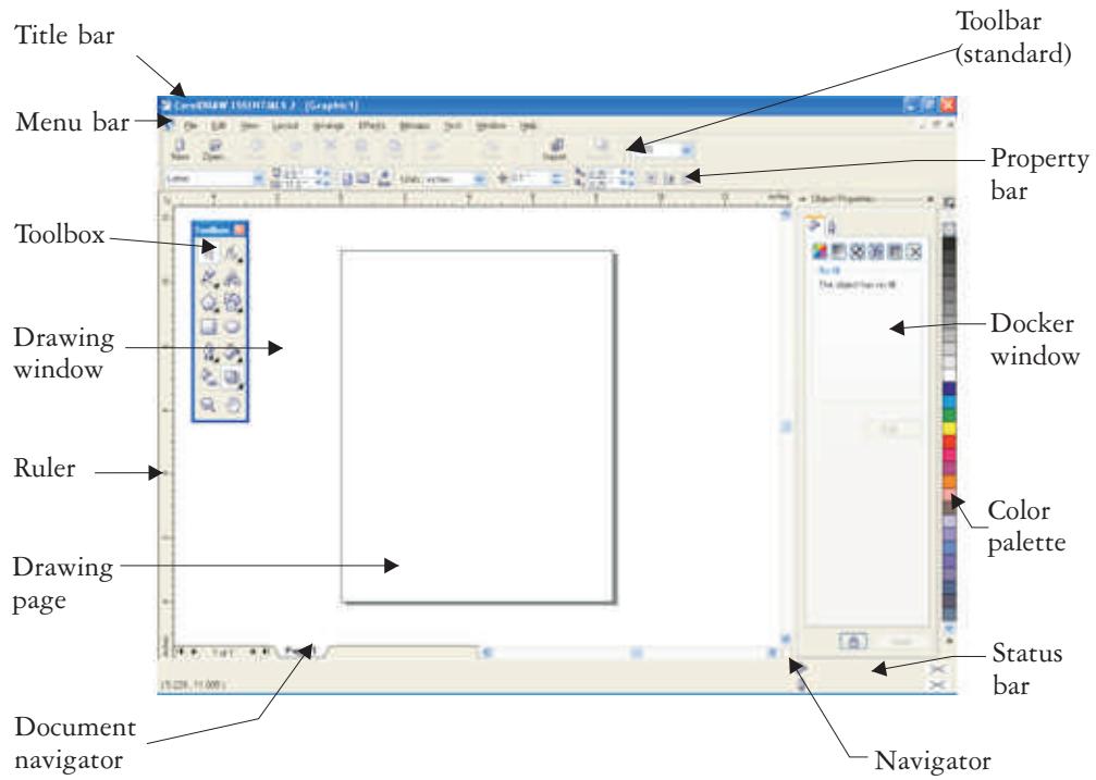 PINNACLE COREL DRAW ESSENTIALS 2 - CorelDRAW Essentials application window - 1