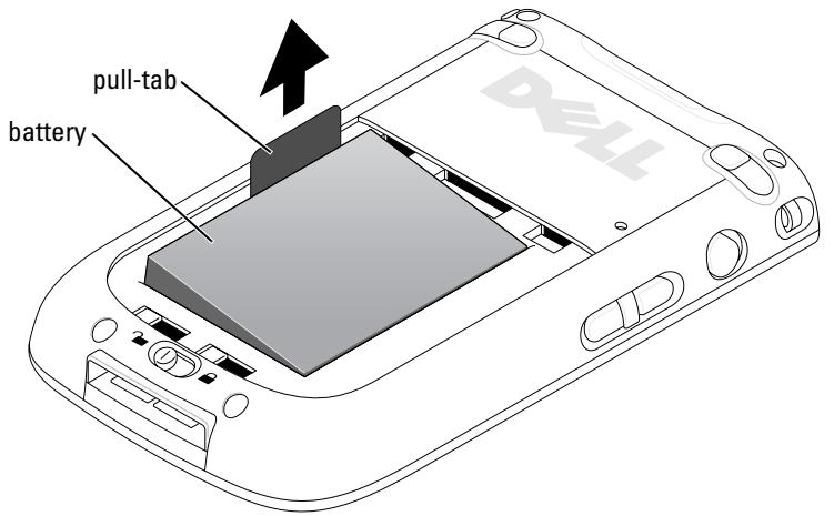 DELL AXIM X51 - Installing and Removing the Battery - 4