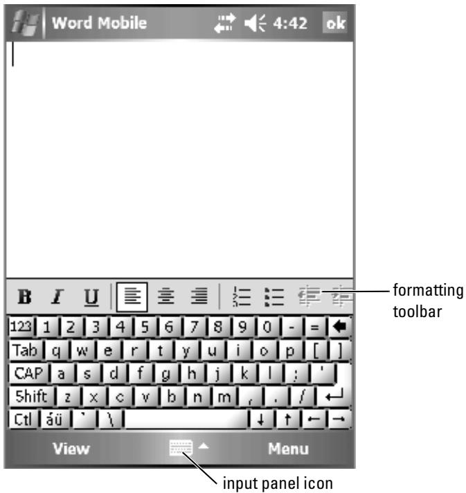 DELL AXIM X51 - Word Mobile - 1