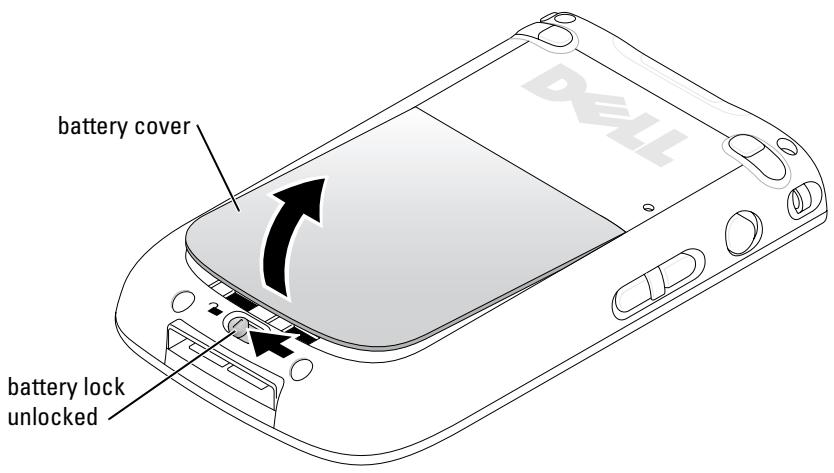 DELL AXIM X51 - Installing and Removing the Battery - 3