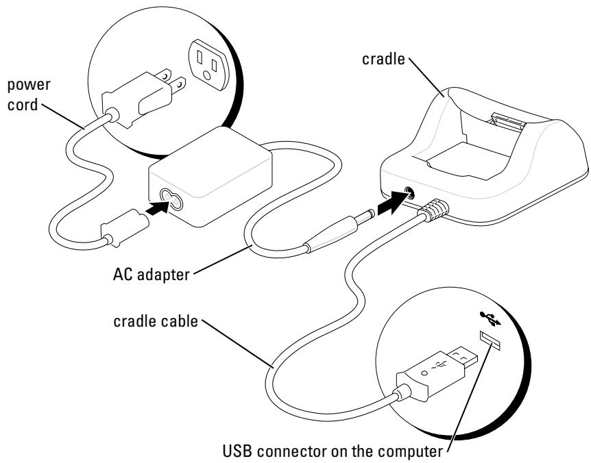 DELL AXIM X51 - Using the Cradle - 1
