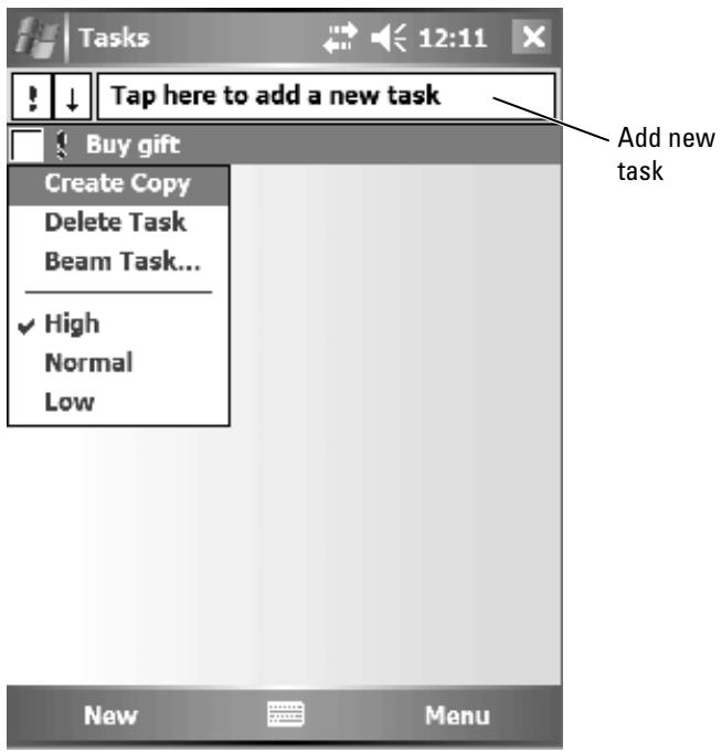 DELL AXIM X51 - Pop-Up Menus - 1