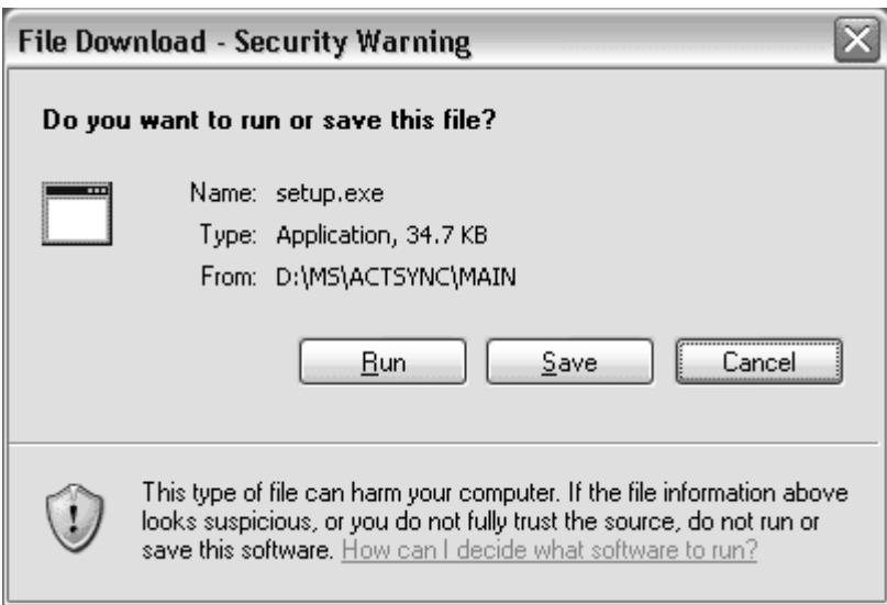 DELL AXIM X51 - File Download Security Warning - 1
