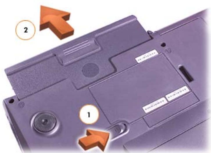 DELL LATITUDE C610 - Replacing a Battery - 4