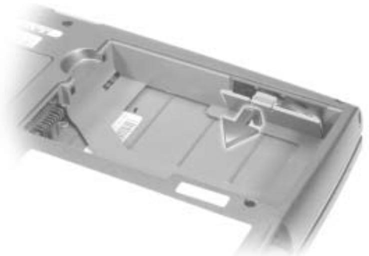 DELL LATITUDE D600 - Extraere instalar la bateria de reserva - 1