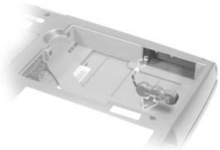 DELL LATITUDE D600 - Removing and Installing a Reserve Battery - 2