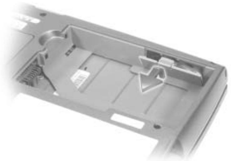 DELL LATITUDE D600 - Removing and Installing a Reserve Battery - 1