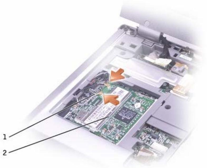 DELL LATITUDE D400 - Adding a Mini PCI Card - 5