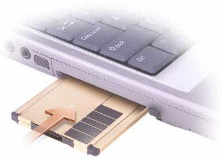 DELL LATITUDE D400 - Installing a PC Card - 2