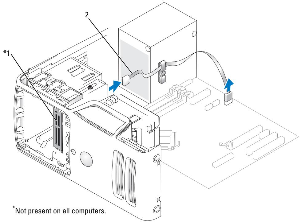 DELL DIMENSION E520 - Removing a Media Card Reader - 3