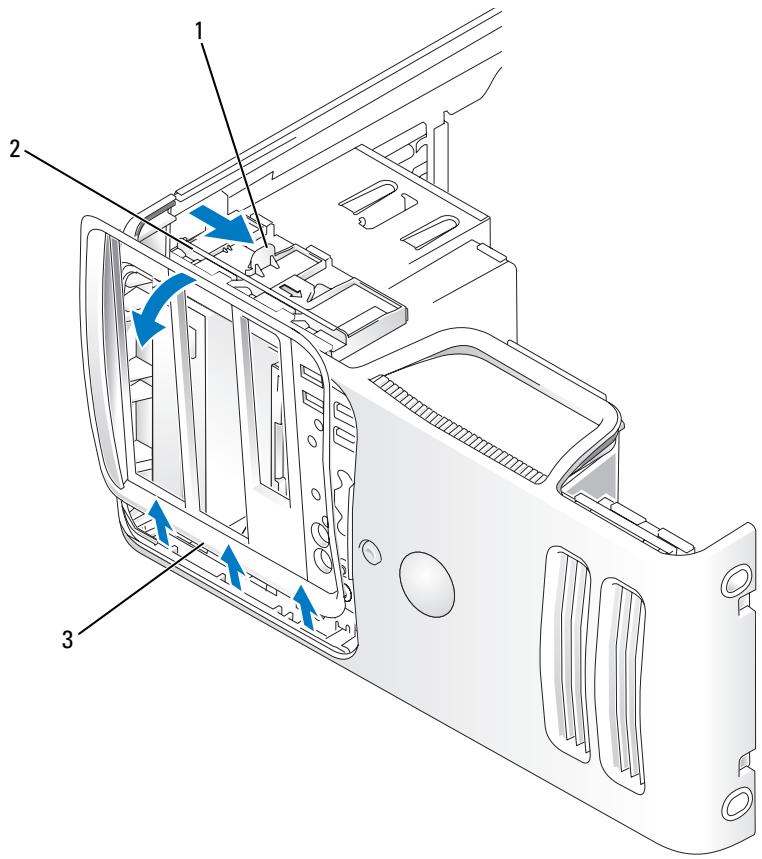 DELL DIMENSION E520 - Removing the Drive Panel - 1