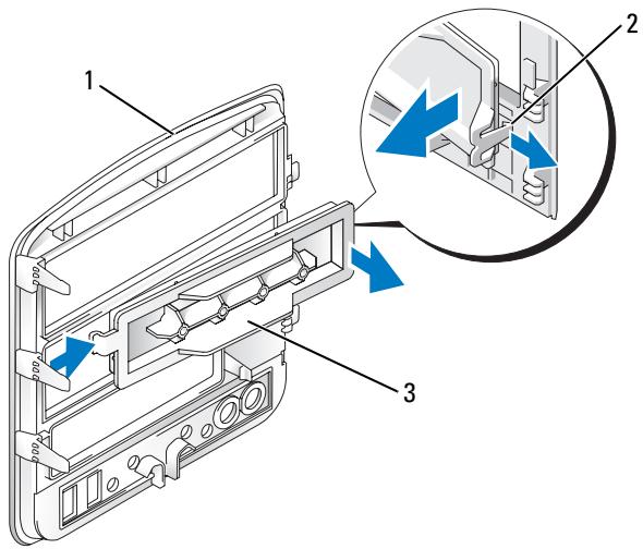 DELL DIMENSION E520 - Removing the Drive-Panel Insert - 1