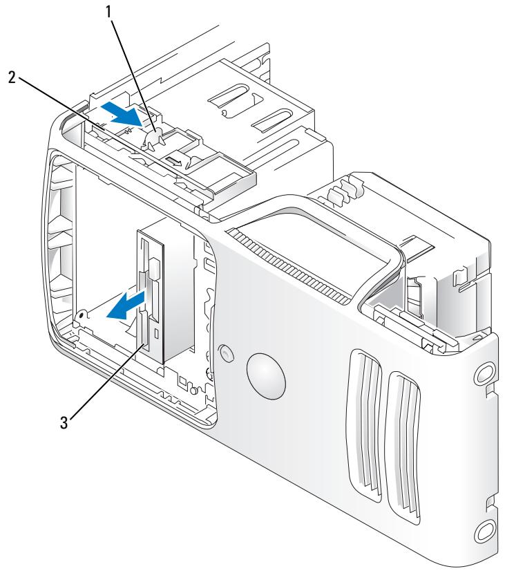DELL DIMENSION E520 - Removing a Floppy Drive - 2