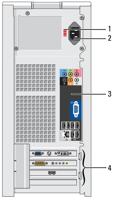 DELL DIMENSION E520 - Back View of the Computer - 1