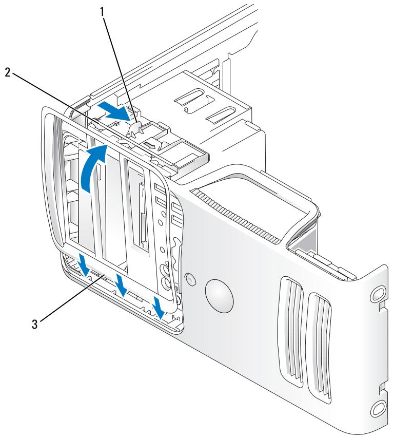 DELL DIMENSION E520 - Replacing the Drive Panel - 1