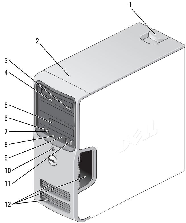 DELL DIMENSION E520 - Front View of the Computer - 1