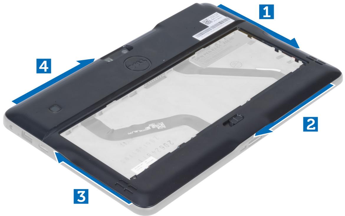 DELL LATITUDE ST2 - Retrait du cache de fond de l'ordinateur - 2