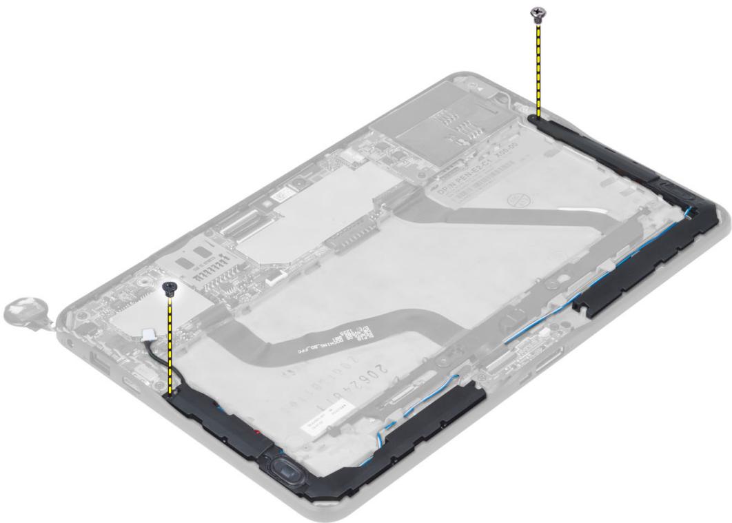DELL LATITUDE ST2 - Retrait des haut-parleurs - 3