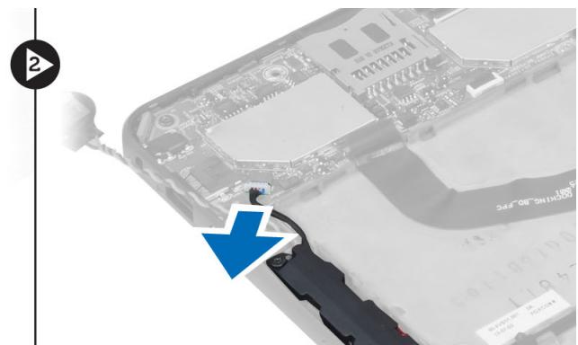 DELL LATITUDE ST2 - Retrait des haut-parleurs - 2
