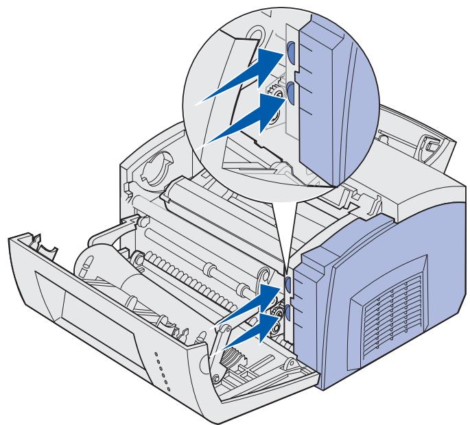 DELL P1500 - Removing the printer side cover - 2