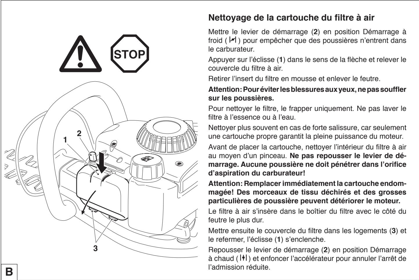 DOLMAR HT-2950 - Nettoyage et séin du dispositif de coupe - 2