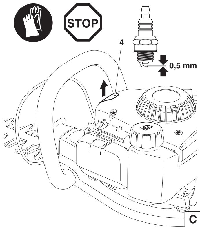 DOLMAR HT-2975 - Écartement des électrodes - 1