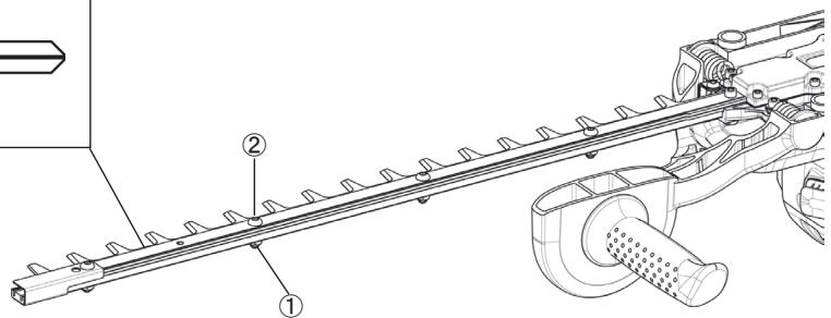 DOLMAR HT-2475 - Messenbladen afstellen - 6