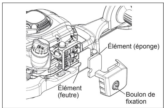 DOLMAR HT-2475 - Avertissement pour le maniement de l'objet du filtre à air - 2