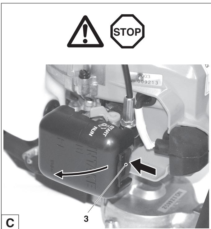 DOLMAR HT-2576 E - Adjusting the cutter slide play - 1
