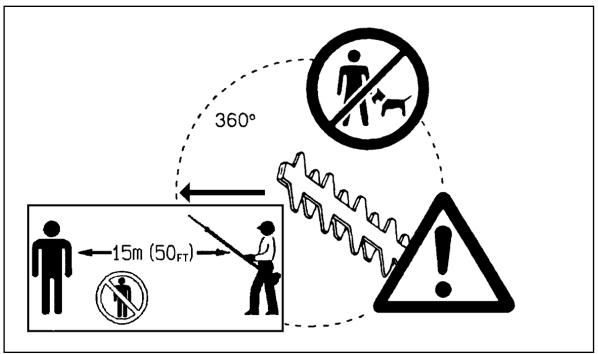 DOLMAR MH-2556 - Always ensure secure and well-balanced footing - 1