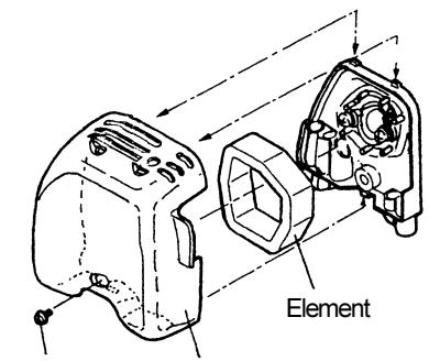 DOLMAR MH-2556 - Cleaning the air cleaner - Every 8 hours (daily) - 1