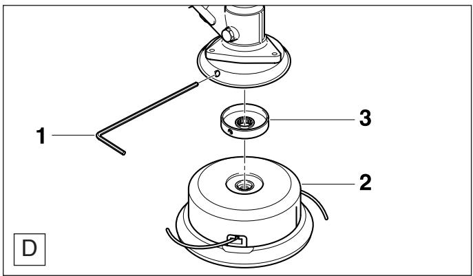 DOLMAR MS-330 C - Installing the trimmer head - 3